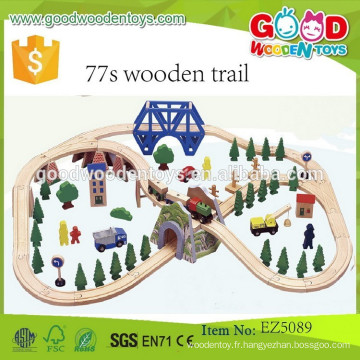 Combinaisons en bois de style nouveau train toys OEM 77s jouets en bois pour enfants EZ5089